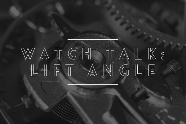 What is the lift angle of a watch?